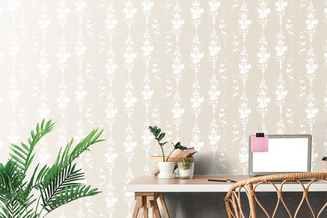 CARTA DA PARATI – NATURA MORTA CON MOTIVO POPOLARE - CARTA DA PARATI SCHEMA - CARTA DA PARATI