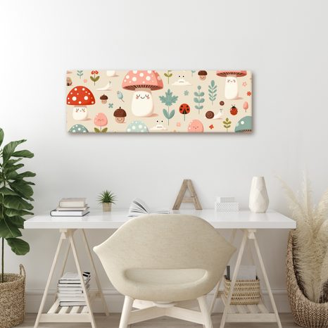 OBRAZ BAREVNÝ LES A KYTIČKY - DĚTSKÉ OBRAZY - OBRAZY