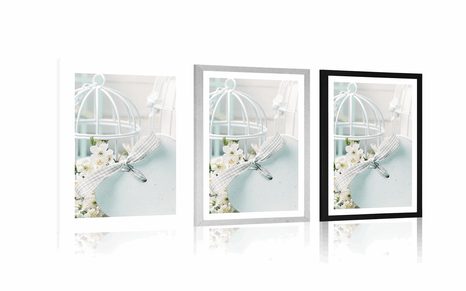 POSTER WITH MOUNT ROMANTIC STILL LIFE IN VINTAGE STYLE - VINTAGE AND RETRO - POSTERS