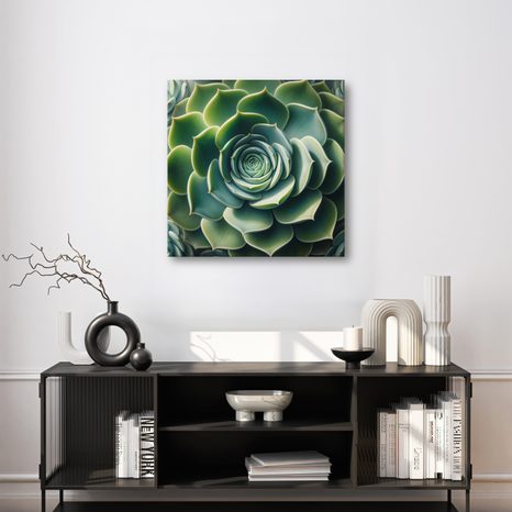 WANDBILD PERFEKTE SPIRALE DER SUKKULENTE - BOTANISCHE BILDER - BILDER