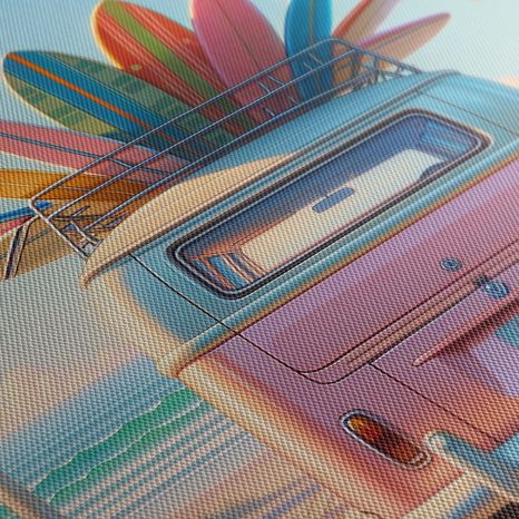 OBRAZ LÉTO V BARVÁCH SURFŮ - OBRAZY MOŘE A PLÁŽ - OBRAZY