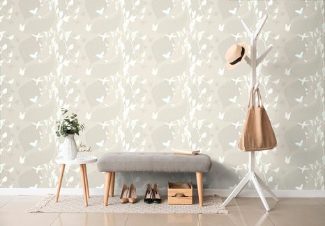 CARTA DA PARATI AUTOADESIVA – SPLENDIDE FARFALLE SU SFONDO GRIGIO - CARTA DA PARATI AUTOADESIVE - CARTA DA PARATI