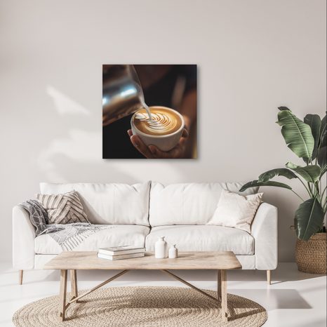 OBRAZ ELEGANCE KÁVY S PĚNOU - OBRAZY JÍDLA A NÁPOJE - OBRAZY