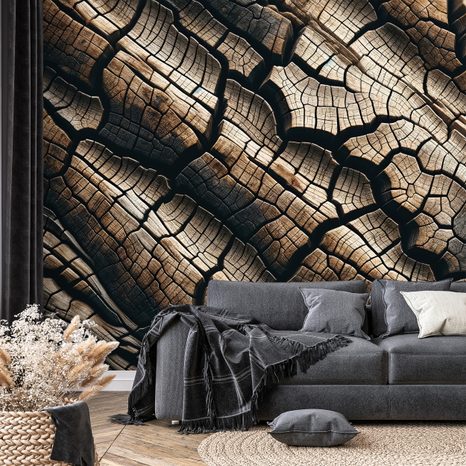 TAPETE NATÜRLICHE HOLZTEXTUR - TAPETEN IN HOLZOPTIK - TAPETEN