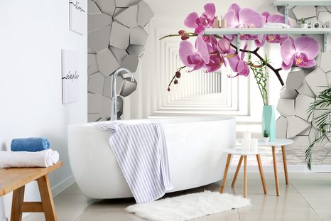 TAPETA FUTURISTICKÁ ORCHIDEJ - VZOROVANÉ TAPETY - TAPETY