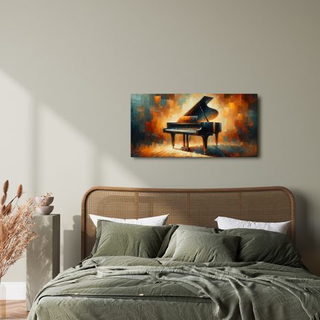 OBRAZ HUDBA V BARVÁCH - OBRAZY IMITACE OLEJOMALBY - OBRAZY