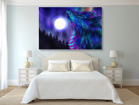 OBRAZ VLČÍ MĚSÍC - OBRAZY ZVÍŘAT - OBRAZY
