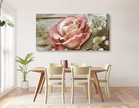 QUADRO SU TELA – ROSE VINTAGE ELEGANTI - QUADRI VINTAGE E RETRÒ - STAMPE E QUADRI