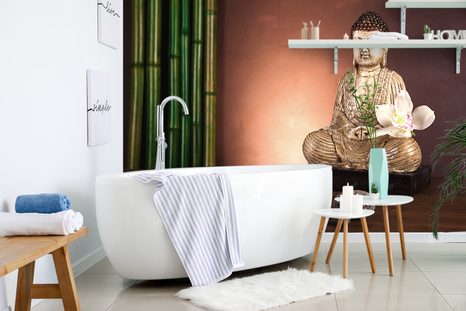 FOTOTAPETE MEDITIERENDER BUDDHA - TAPETEN MIT FENG SHUI-MOTIVEN - TAPETEN