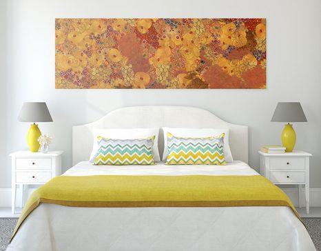 КАРТИНА НА ПЛАТНО – АБСТРАКЦИЯ В СТИЛА НА Г. КЛИМТ - АБСТРАКТНИ КАРТИНИ - КАРТИНИ