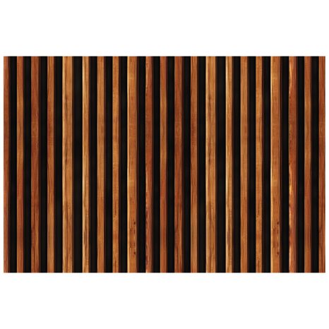 TAPETE HOLZLATTEN-IMITATION AUF SCHWARZEM HINTERGRUND - TAPETEN IN HOLZOPTIK - TAPETEN