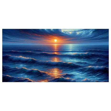 OBRAZ DRAMATICKÉ NEBE A MOŘE - OBRAZY VÝCHOD A ZÁPAD SLUNCE - OBRAZY