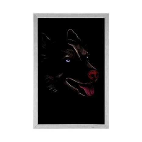 POSTER WOLF IN DER NACHTLANDSCHAFT - MOTIVE AUS UNSERER WERKSTATT - POSTER