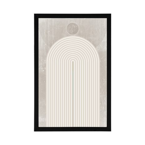 POSTER MODERNER BEIGER REGENBOGEN MID-CENTURY - MOTIVE AUS UNSERER WERKSTATT - POSTER