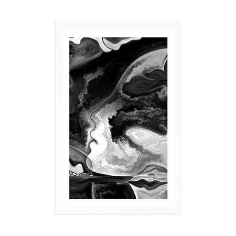 POSTER – SILHOUETTE MISTICA IN BIANCO E NERO - NERO E BIANCO - POSTER