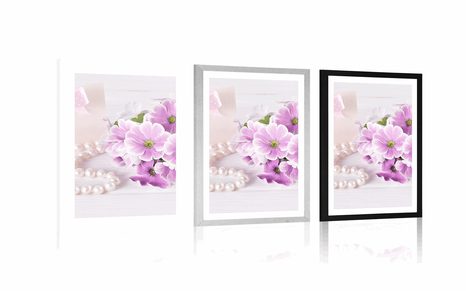 PLAGÁT S PASPARTOU LUXUSNÝ DARČEKOVÝ SET - KVETY - PLAGÁTY