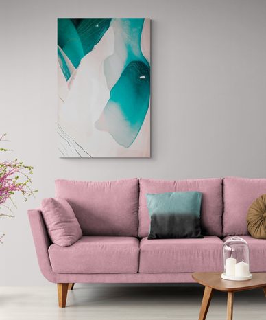 STAMPA SU TELA – ASTRAZIONE DELLA LAGUNA BLU - QUADRI ASTRATTO - STAMPE E QUADRI