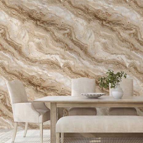 TAPETA PŘÍRODNÍ BÉŽOVÝ MRAMOROVÝ VZOR - MRAMOROVÉ TAPETY - TAPETY