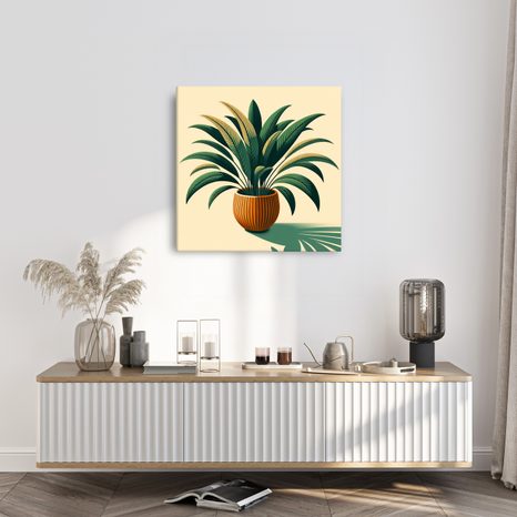 WANDBILD ELEGANTE ZIMMERPFLANZE - BOTANISCHE BILDER - BILDER