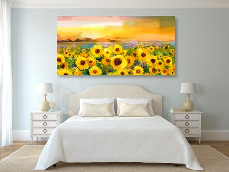 KÉP NAPRAFORGÓ MEZŐ - VIRÁGMINTÁS KÉPEK - KÉPEK