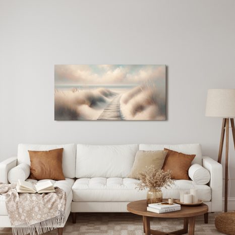 OBRAZ DŘEVĚNÁ CESTA K OCEÁNU - PICTURES OF SEA AND BEACH - PICTURES