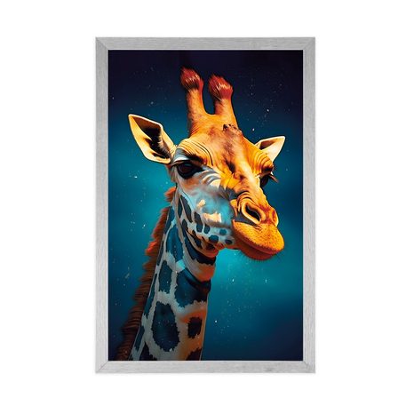 PLAGÁT MODRO-ZLATÁ ŽIRAFA - VLÁDCOVIA ŽIVOČÍŠNEJ RÍŠE - PLAGÁTY