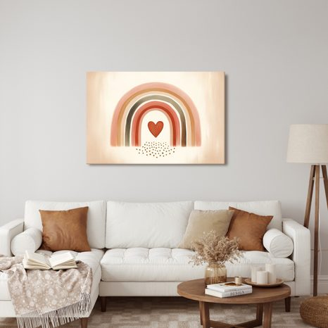 WANDBILD REGENBOGEN-BERÜHRUNG DER LIEBE - BILDER MIT LIEBESMOTIVEN - BILDER