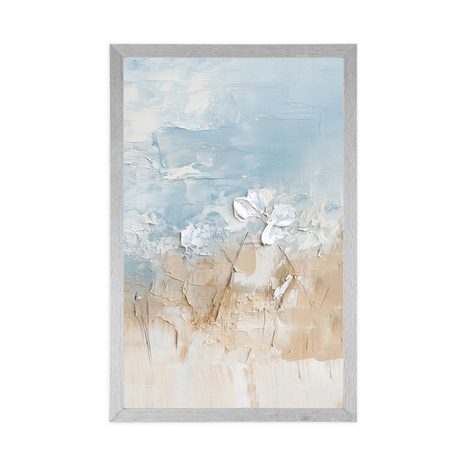 PLAGÁT IMITÁCIA OLEJOMAĽBY PLÁŽE A OBLOHY - ABSTRAKTNÉ A VZOROVANÉ - PLAGÁTY