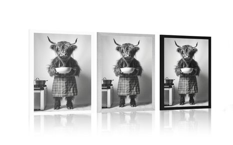 PLAKÁT KRÁVA V KUCHYŇSKÉ ZÁSTĚŘE - PLAKÁTY - TOTÁLNÍ VÝPRODEJ 🔥