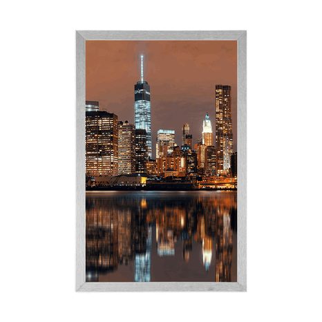 POSTER REFLECȚIA MANHATTANULUI ÎN APĂ - ORAȘE - POSTERE