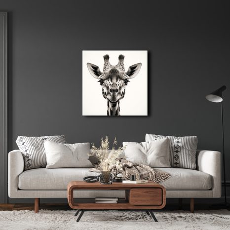 WANDBILD BLICK DER GIRAFFE - WANDBILDER ZEBRAS UND GIRAFFEN - BILDER