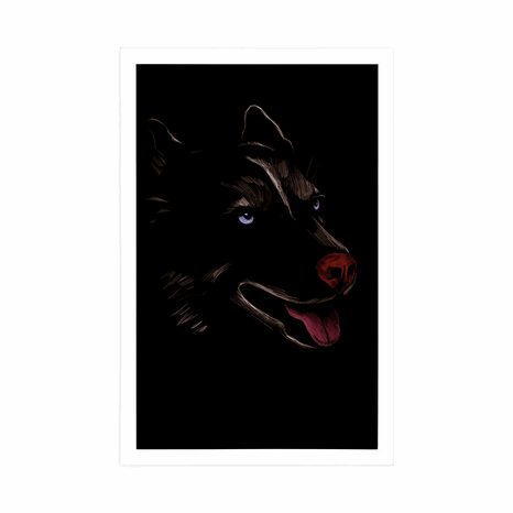 POSTER WOLF IN DER NACHTLANDSCHAFT - MOTIVE AUS UNSERER WERKSTATT - POSTER