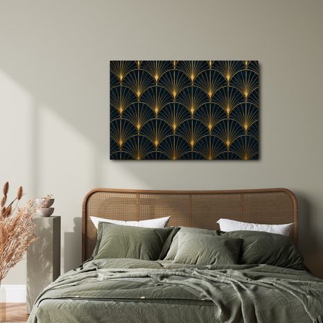 OBRAZ ZŁOTY WZÓR ART DÉCO - VINTAGE A RETRO OBRAZY - OBRAZY