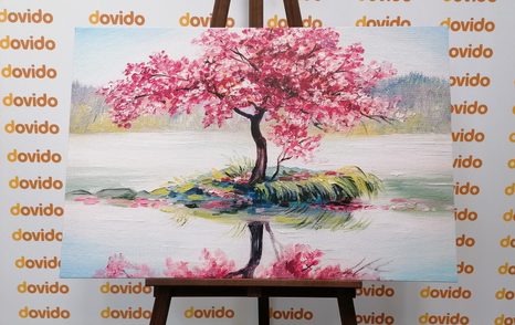 STAMPA SU TELA – CILIEGIO ORIENTALE IN VERSIONE ROSA - QUADRI DI NATURA E PAESAGGIO - STAMPE E QUADRI