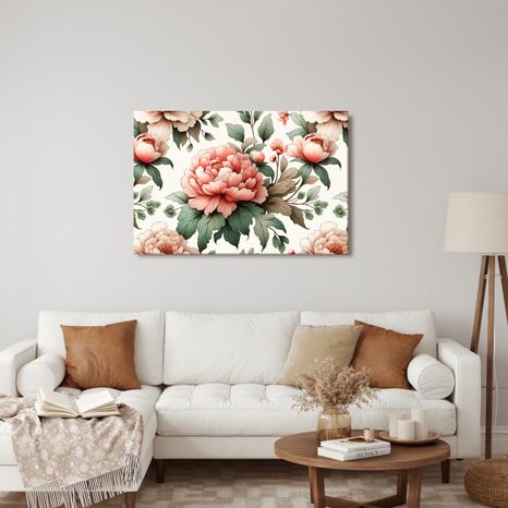 WANDBILD ROMANTISCHE PFINGSTROSEN - BILDER BLUMEN - BILDER