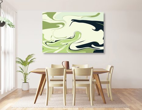 OBRAZ ABSTRAKTNÍ ZELENÝ VZOR - ABSTRAKTNÍ OBRAZY - OBRAZY