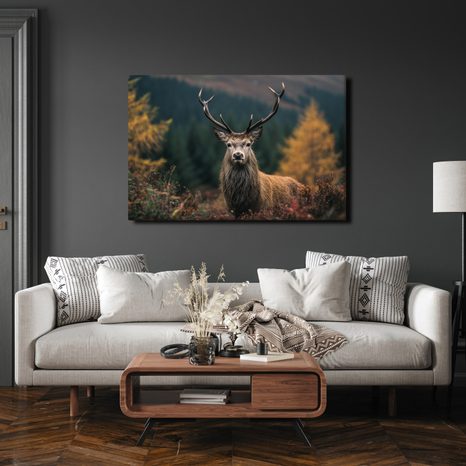 OBRAZ MAJESTÁTNÍ JELEN V LESE - OBRAZY JELENI - OBRAZY