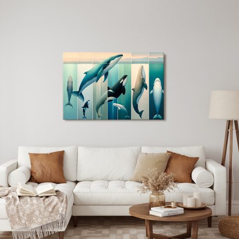 TABLOU BALENE ȘI ORCI ÎN ADÂNCURI - TABLOURI LUMEA SUBACVATICĂ - TABLOURI