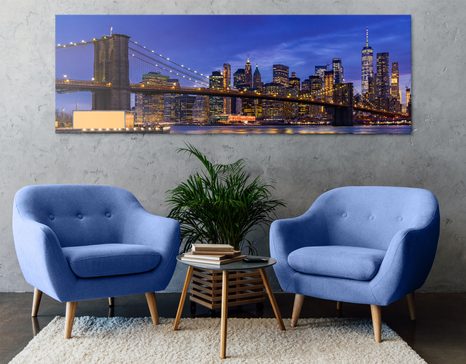 WANDBILD BEZAUBERNDE BRÜCKE IN BROOKLYN - BILDER VON STÄDTEN - BILDER