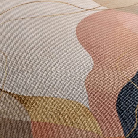 5-TEILIGES WANDBILD ABSTRAKTE BLÄTTER IN ERDTÖNEN - WANDBILDER ABSTRAKTE FORMEN - BILDER