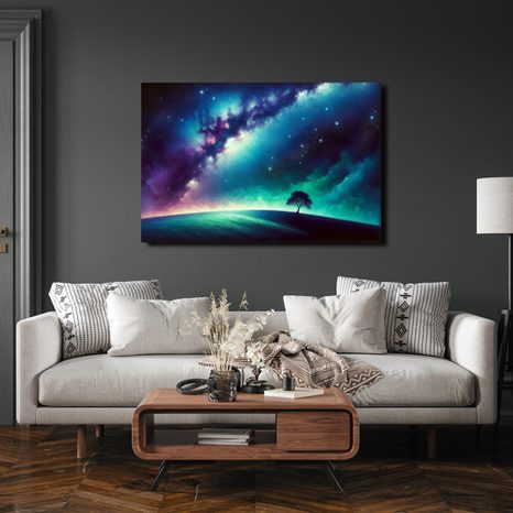 OBRAZ MAGICKÝ STROM ŽIVOTA V NOCI - OBRAZY STROMY ŽIVOTA - OBRAZY