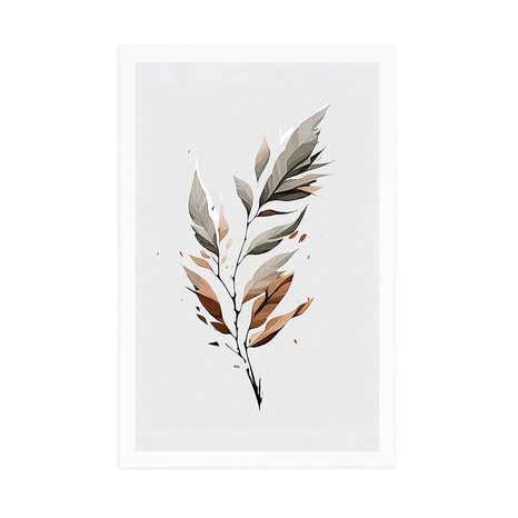 PLAKAT MINIMALISTIČKI LIST U POKRETU - BOTANIČKI - PLAKATI