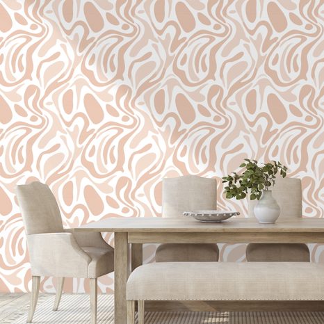 FOTOTAPETA ORGANICKÉ BÉŽOVÉ VLNY - VZOROVANÉ TAPETY - TAPETY