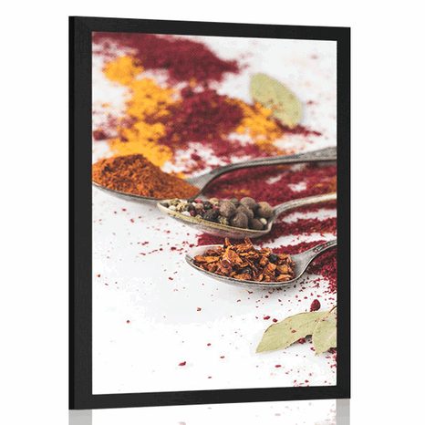 POSTER AROMATIC MIXTURE OF SPICES - WITH A KITCHEN MOTIF - POSTERS