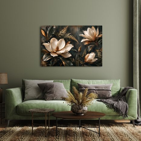CANVASTAVLA ELEGANT MAGNOLIA I GYLLENE TONER - MAGNOLIATAVLOR - TAVLOR