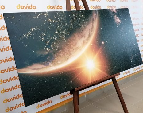 OBRAZ POHLED NA SLUNCE Z VESMÍRU - OBRAZY VESMÍRU A HVĚZD - OBRAZY