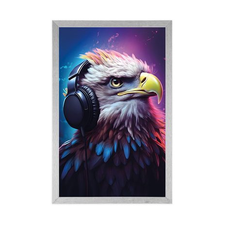 PLAKAT ORAO SA SLUŠALICAMA - PARTY ŽIVOTINJE SA SLUŠALICAMA - PLAKATI