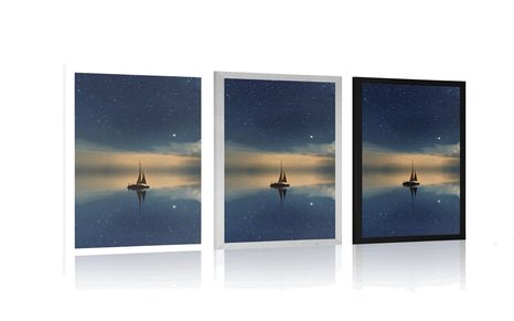 PLAKÁT LOĎKA NA MOŘI - PŘÍRODA - PLAKÁTY