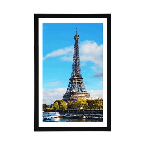 AFFICHE AVEC PASSE-PARTOUT – PANORAMA MAGNIFIQUE DE PARIS - VILLES - AFFICHES