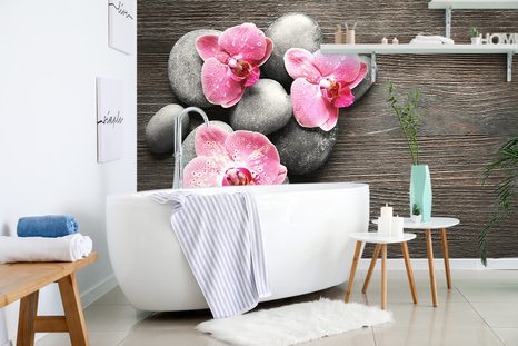 FOTOTAPETA ZEN KOMPOZICE S ORCHIDEJÍ - TAPETY FENG SHUI - TAPETY